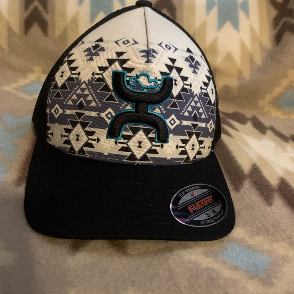 New Hooey Black and White Nordic Pattern Flex Fit Hat